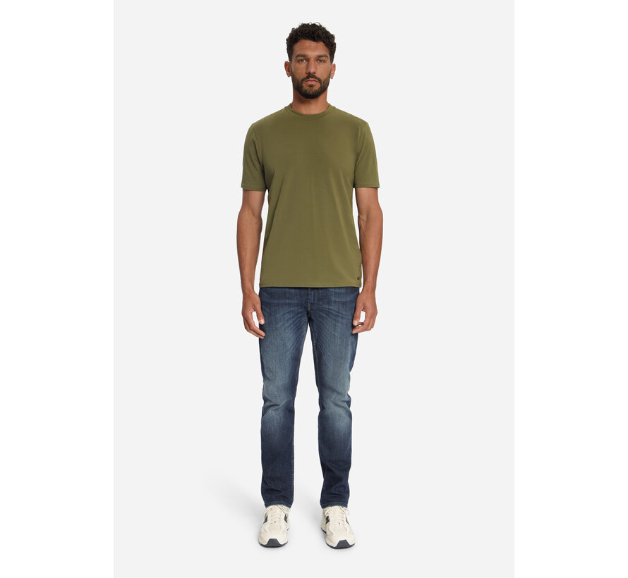 No Excess T-Shirt Crewneck Solid Basic Stretch Moss (33340703SN - 152)