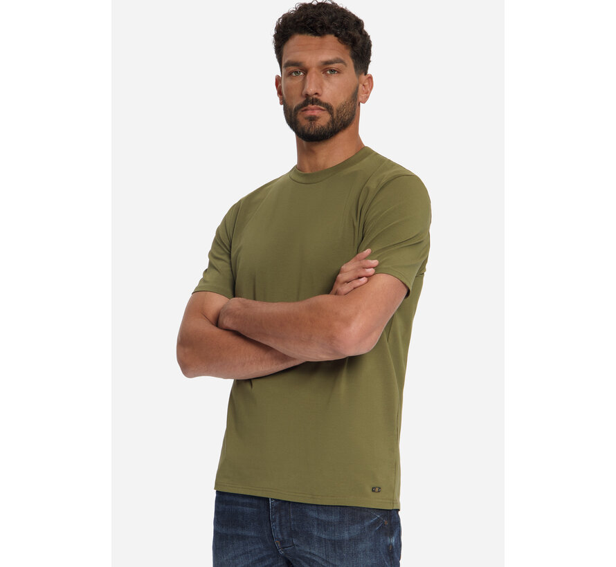 No Excess T-Shirt Crewneck Solid Basic Stretch Moss (33340703SN - 152)