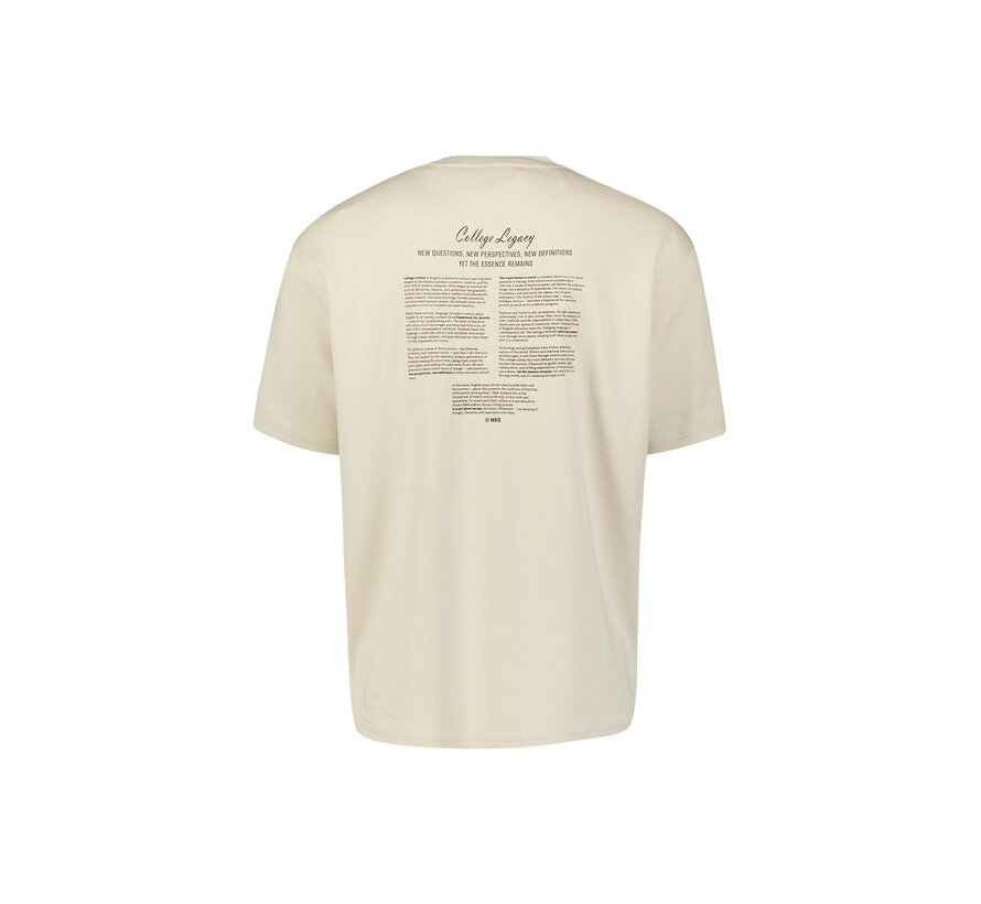 No Excess T-shirt Crewneck Graphic Back print Stone (33340712 - 014)