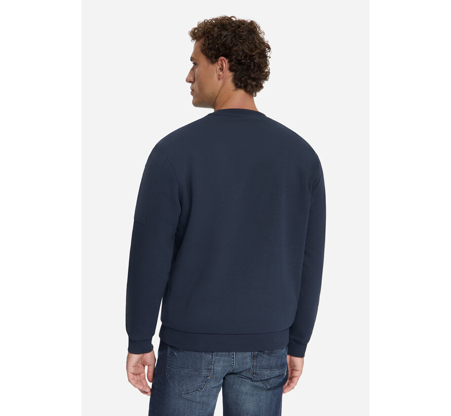 No Excess Sweater Crewneck Brushed Inside Dark Night (33130857 - 178)