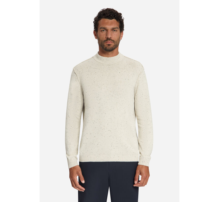 No Excess Pullover Turtle Neck Melange Neps With Wool Stone (33210812 - 014)