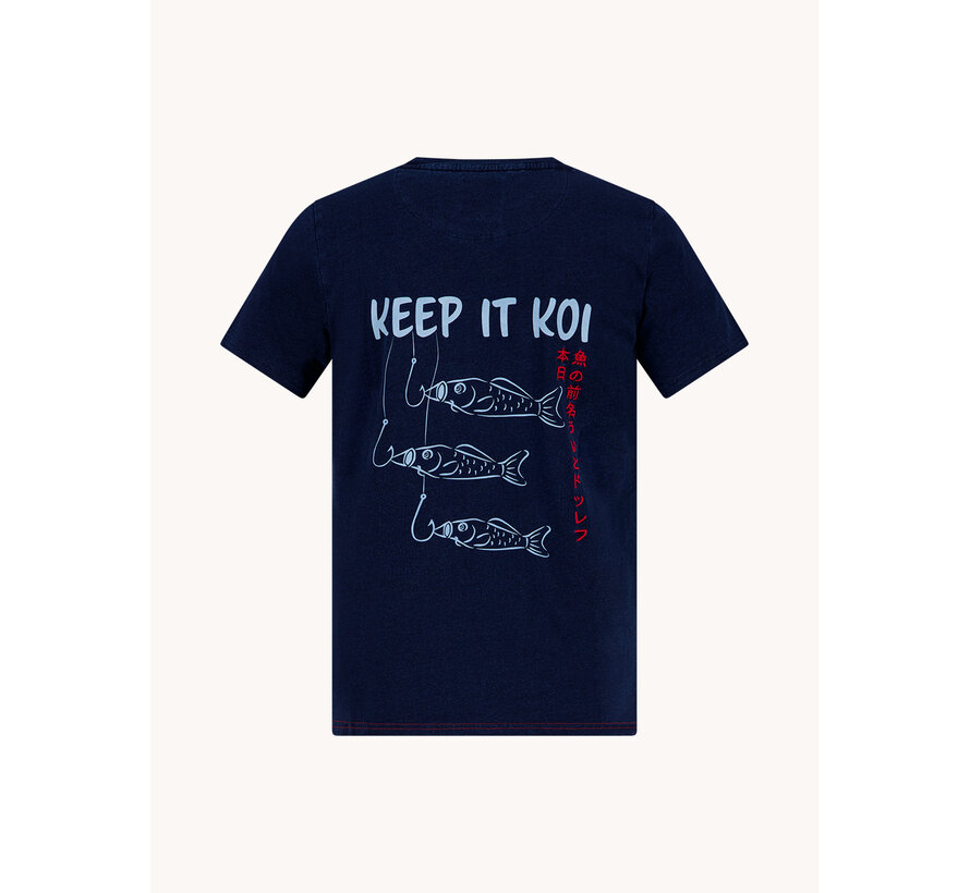 A Fish Named Fred T-shirt Keep It Koi Navy (34.401 - 604)