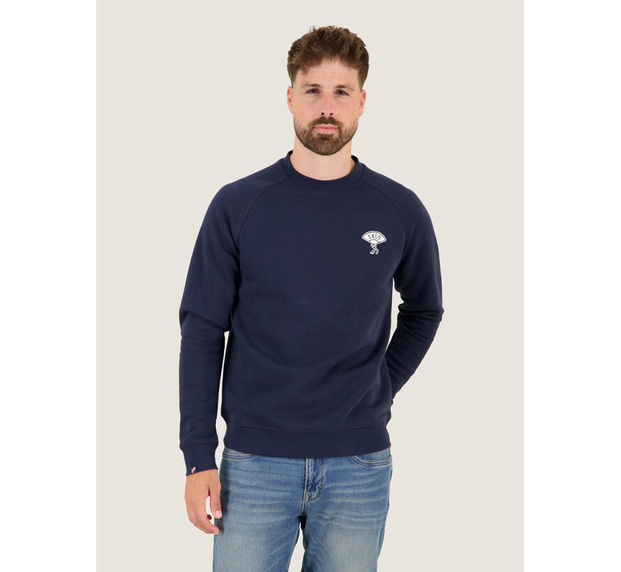 A Fish Named Fred Sweater Table Stories Navy (34.508 - 604)