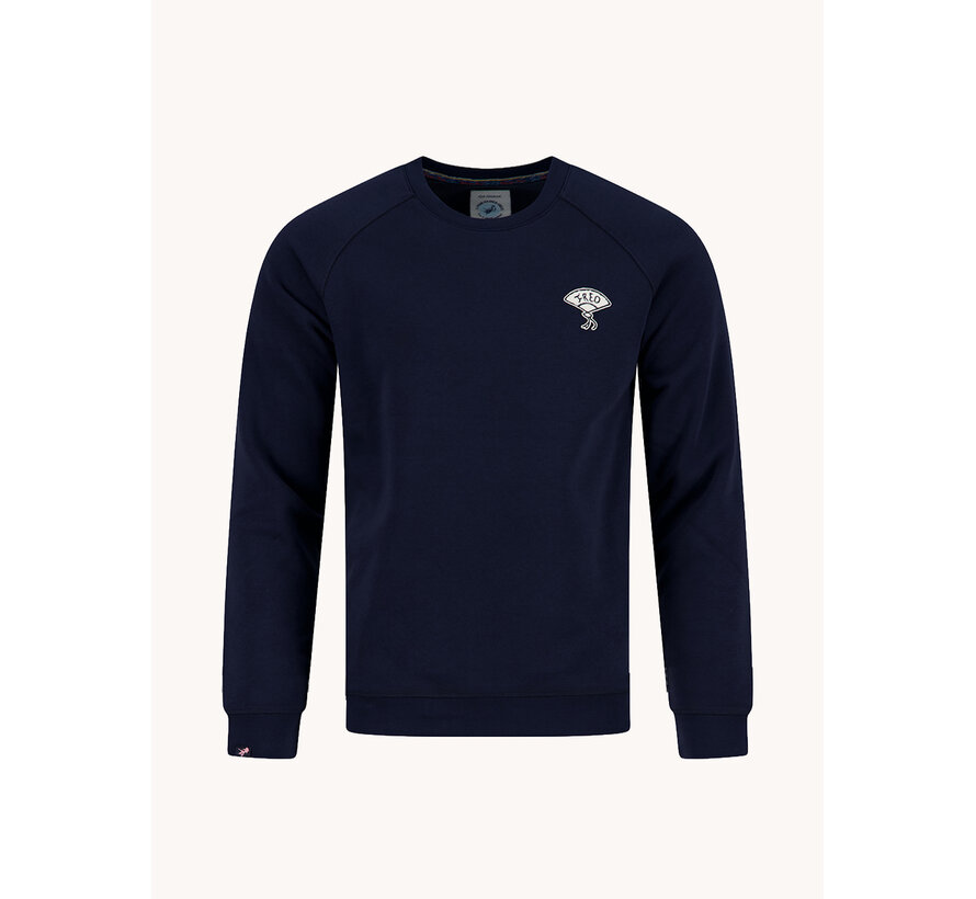 A Fish Named Fred Sweater Table Stories Navy (34.508 - 604)