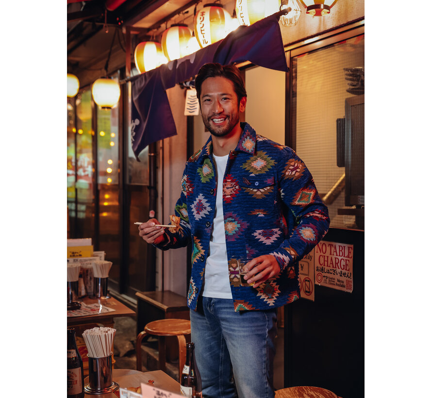 A Fish Named Fred Overshirt / Jas Graphic Navy (34.173 - 604)