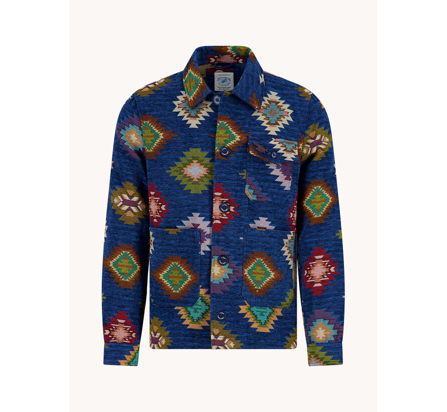 A Fish Named Fred Overshirt / Jas Graphic Navy (34.173 - 604)