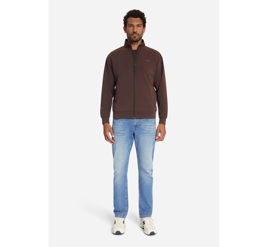 No Excess Sweat Vest Full Zip SU Collar Dark Brown (33100801 - 042)