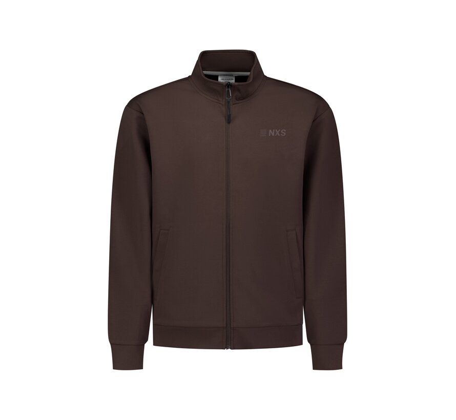 No Excess Sweat Vest Full Zip SU Collar Dark Brown (33100801 - 042)