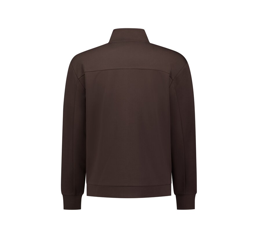 No Excess Sweat Vest Full Zip SU Collar Dark Brown (33100801 - 042)