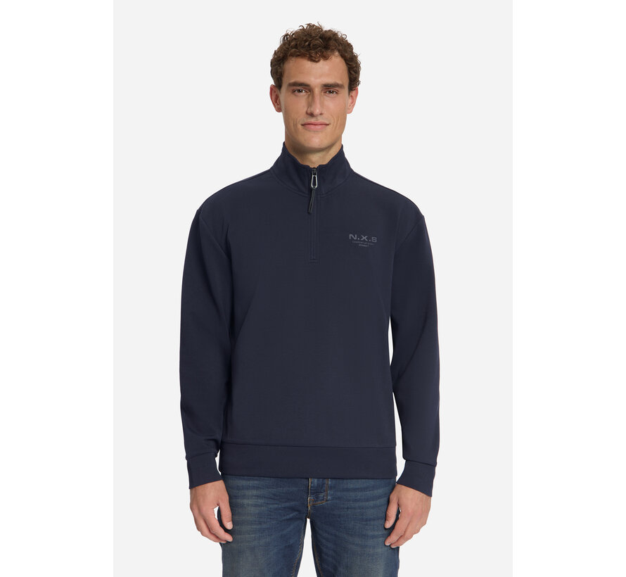 No Excess Half Zip Sweater Dark Night (33100804 - 178)
