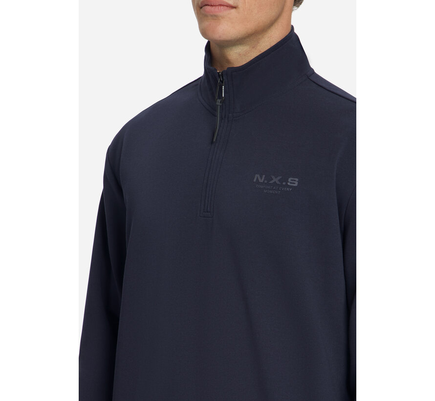 No Excess Half Zip Sweater Dark Night (33100804 - 178)
