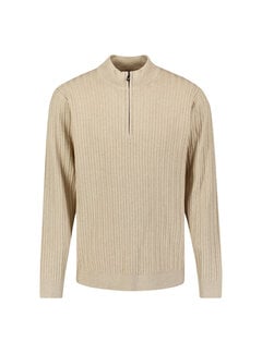No Excess Half Zip Trui Drop Needle Stone (33230824 - 014)