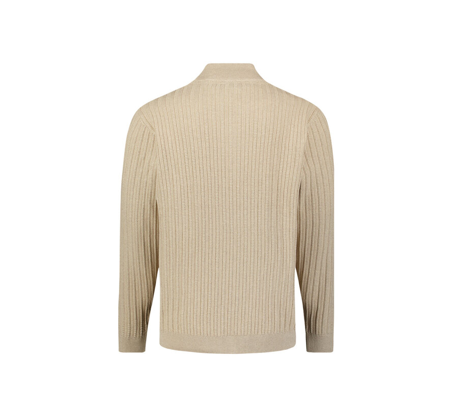 No Excess Half Zip Trui Drop Needle Stone (33230824 - 014)