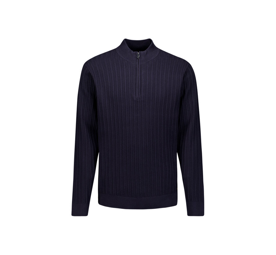No Excess Half Zip Trui Drop Needle Dark Night (33230824 - 078)