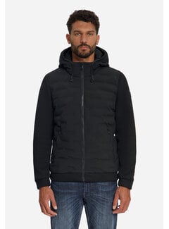 No Excess Jas Short Fit Sealed Hooded Knitted Mix Black (33630819SN - 020)
