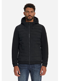 No Excess No Excess Jas Short Fit Sealed Hooded Knitted Mix Black (33630819SN - 020)