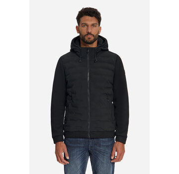 No Excess Jas Short Fit Sealed Hooded Knitted Mix Black (33630819SN - 020)