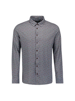 No Excess No Excess Overhemd Jersey Allover Printed Dusty Blue (33430813 - 138)