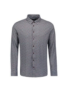No Excess Overhemd Jersey Allover Printed Dusty Blue (33430813 - 138)