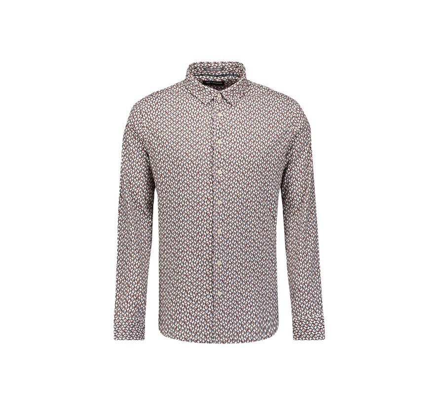 No Excess Overhemd Jersey Allover Printed White (33430813 - 010)