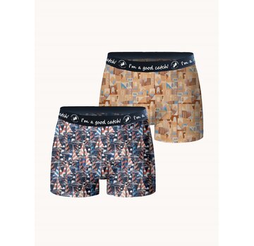 A Fish Named Fred A Fish Named Fred Boxershorts 2Pack Sailing City Multicolor (33.267 - 073)