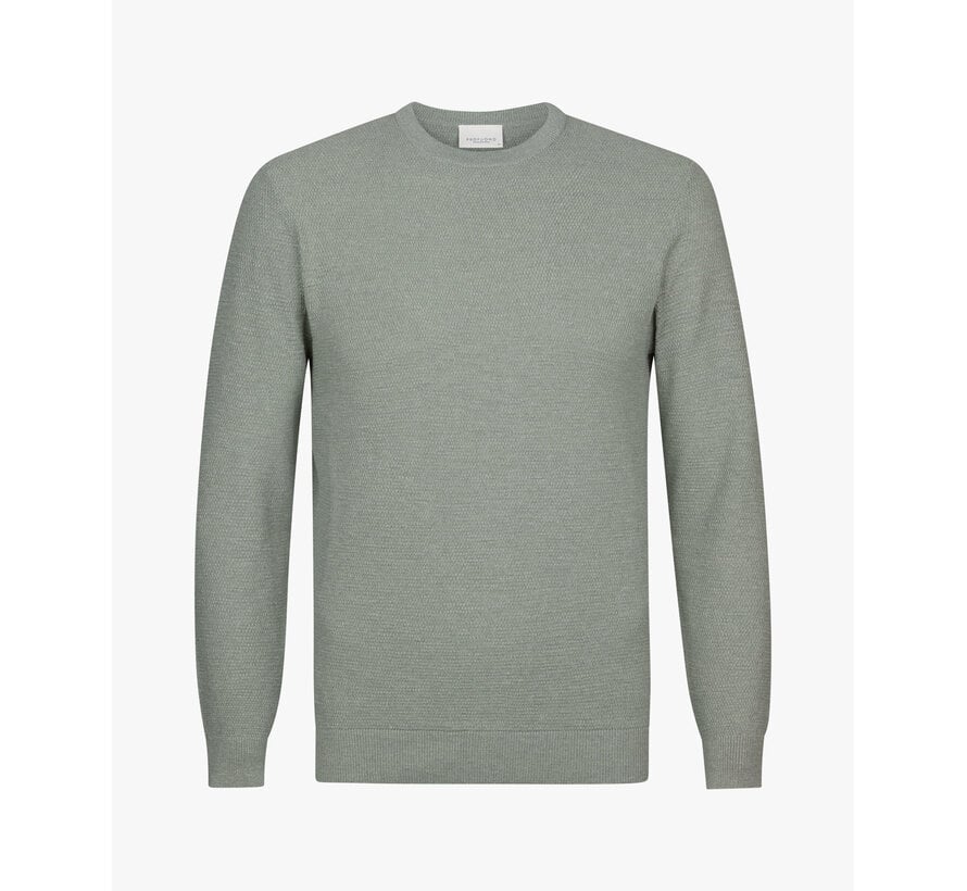 Profuomo Pullover Crewneck Structure Grey (PPXJ10001D)