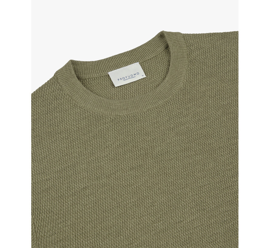 Pullover Crewneck Structure Green (PPXJ10001C)