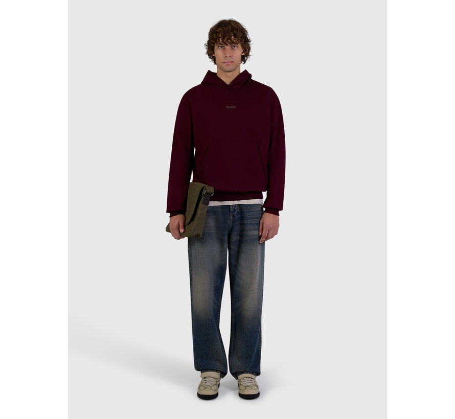 Pure Path Hooded Sweater Tree Trunk Wine Red (26030306 - 107)