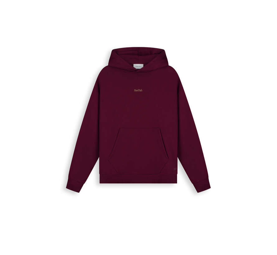 Pure Path Hooded Sweater Tree Trunk Wine Red (26030306 - 107)