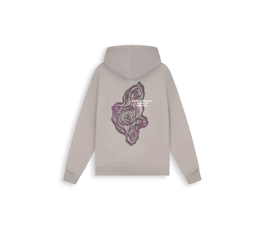 Pure Path Hooded Sweater Tree Trunk Taupe (26030306 - 53)