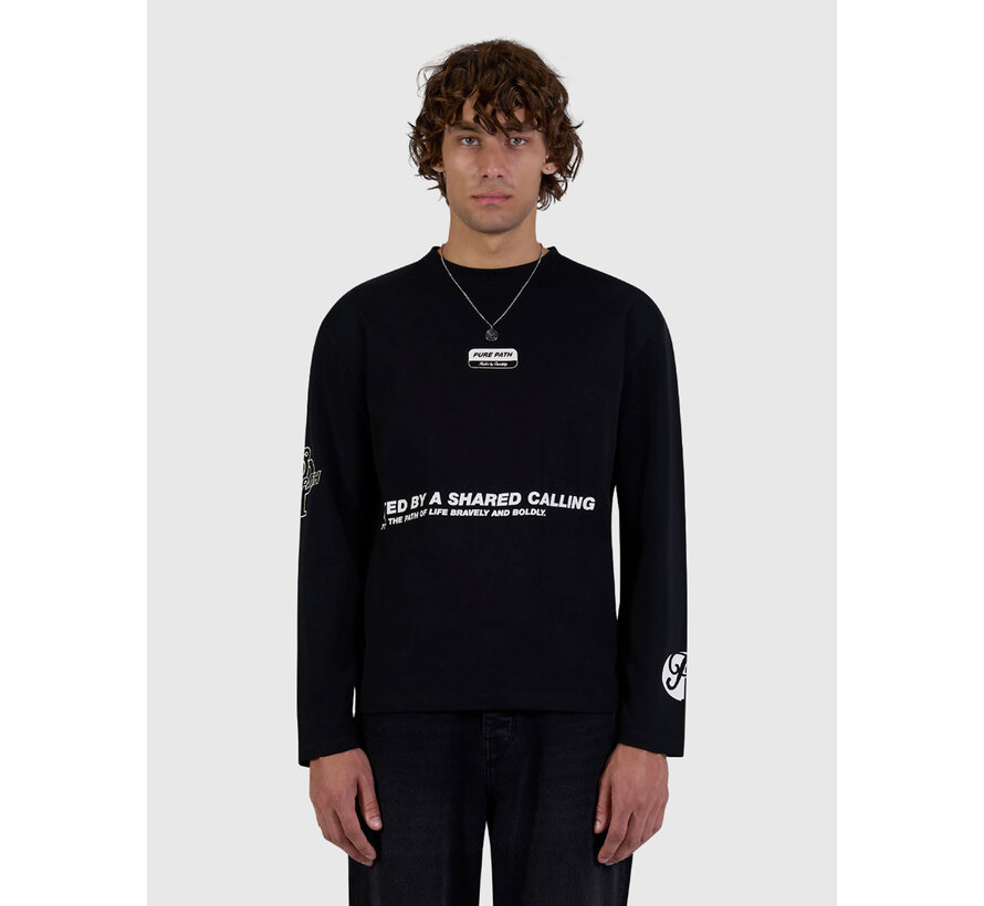 Pure Path Longsleeve T-shirt United Black (26030105 - 02)