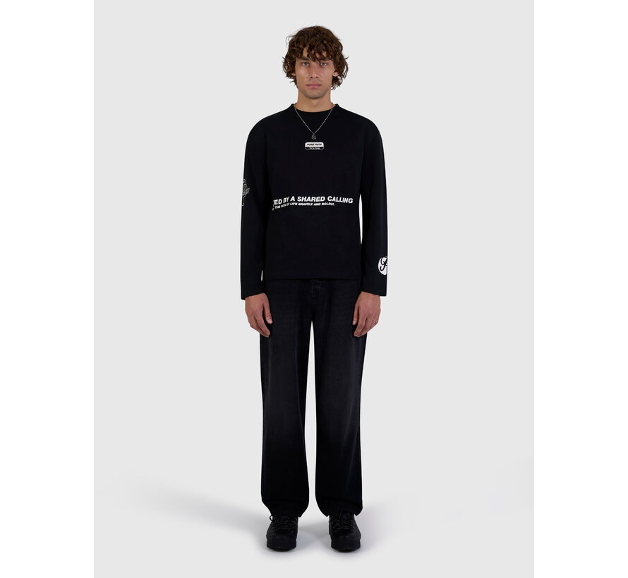 Pure Path Longsleeve T-shirt United Black (26030105 - 02)