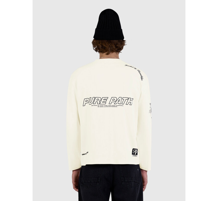 Pure Path Longsleeve T-shirt United Ecru (26030105 - 54)