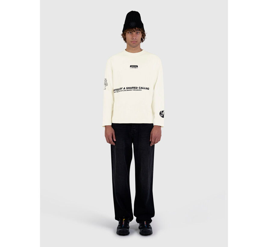 Pure Path Longsleeve T-shirt United Ecru (26030105 - 54)