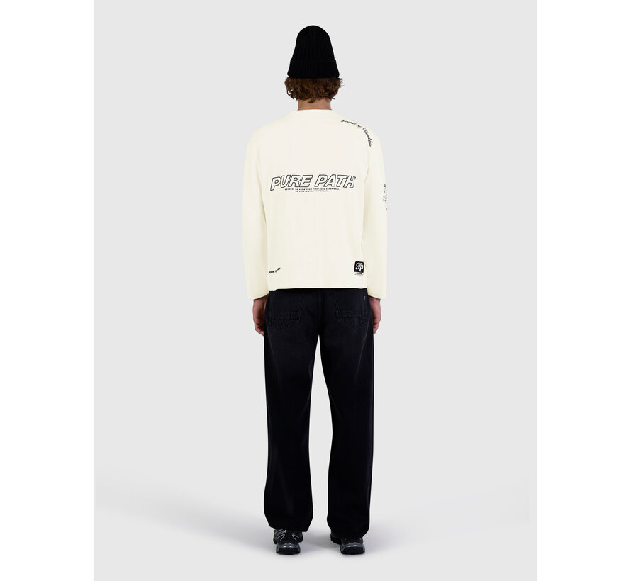 Pure Path Longsleeve T-shirt United Ecru (26030105 - 54)