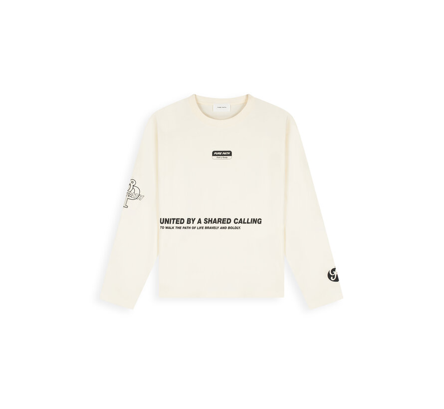 Pure Path Longsleeve T-shirt United Ecru (26030105 - 54)