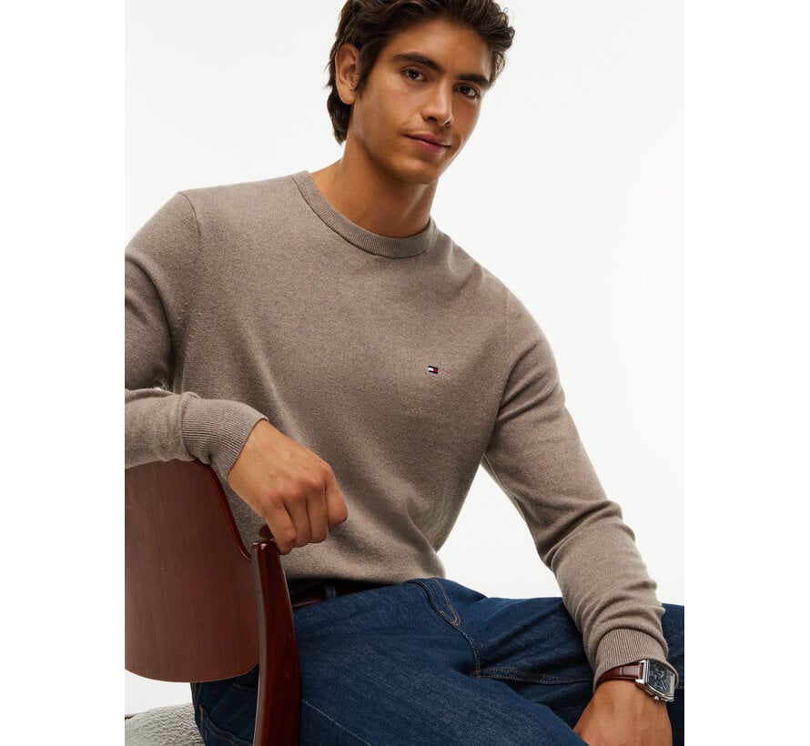 Pullover Pima Org Cotton/Cashmere Crew Neck Coastal Taupe (MW0MW28046 - HG8)