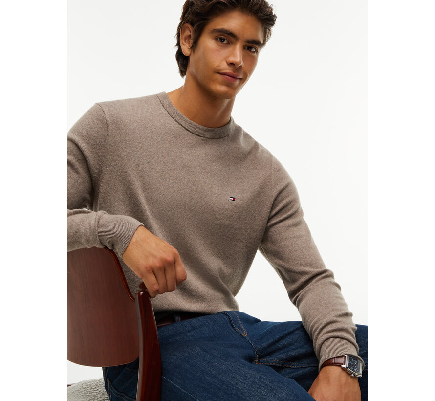 Tommy Hilfiger Pullover Pima Org Cotton/Cashmere Crew Neck Coastal Taupe (MW0MW28046 - HG8)