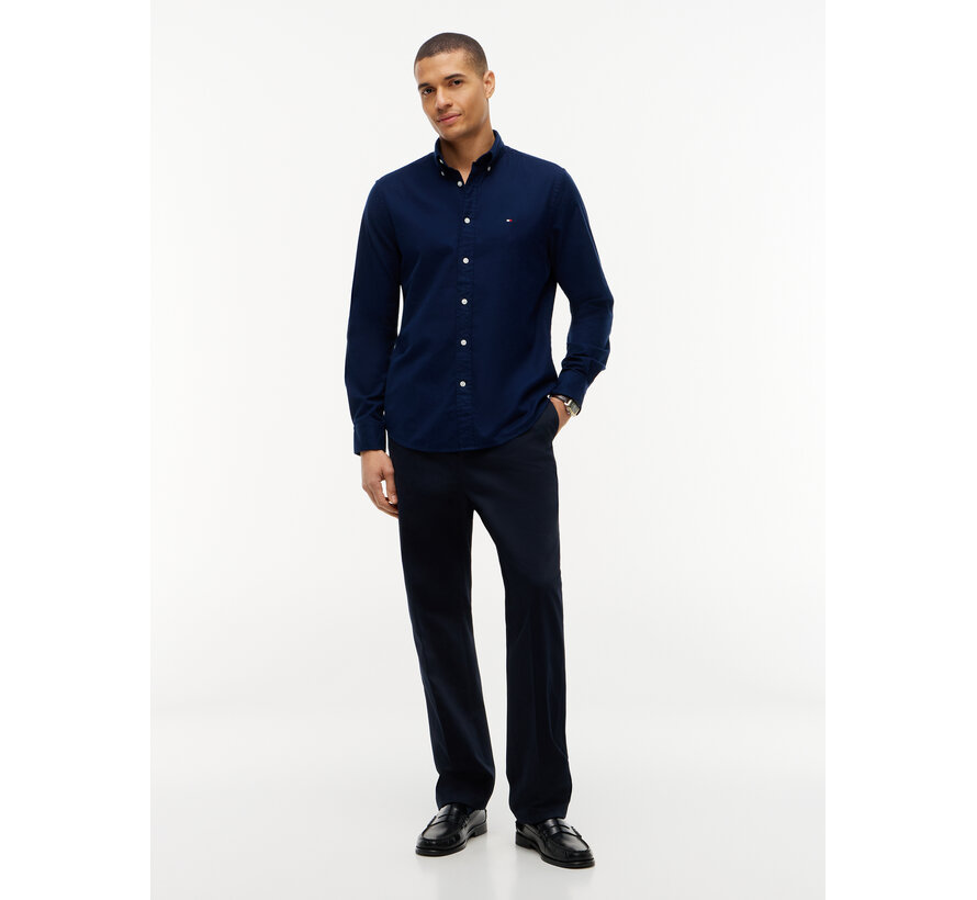Tommy Hilfiger Overhemd Flex Flannel Solid Navy (MW0MW40469 - DCC)