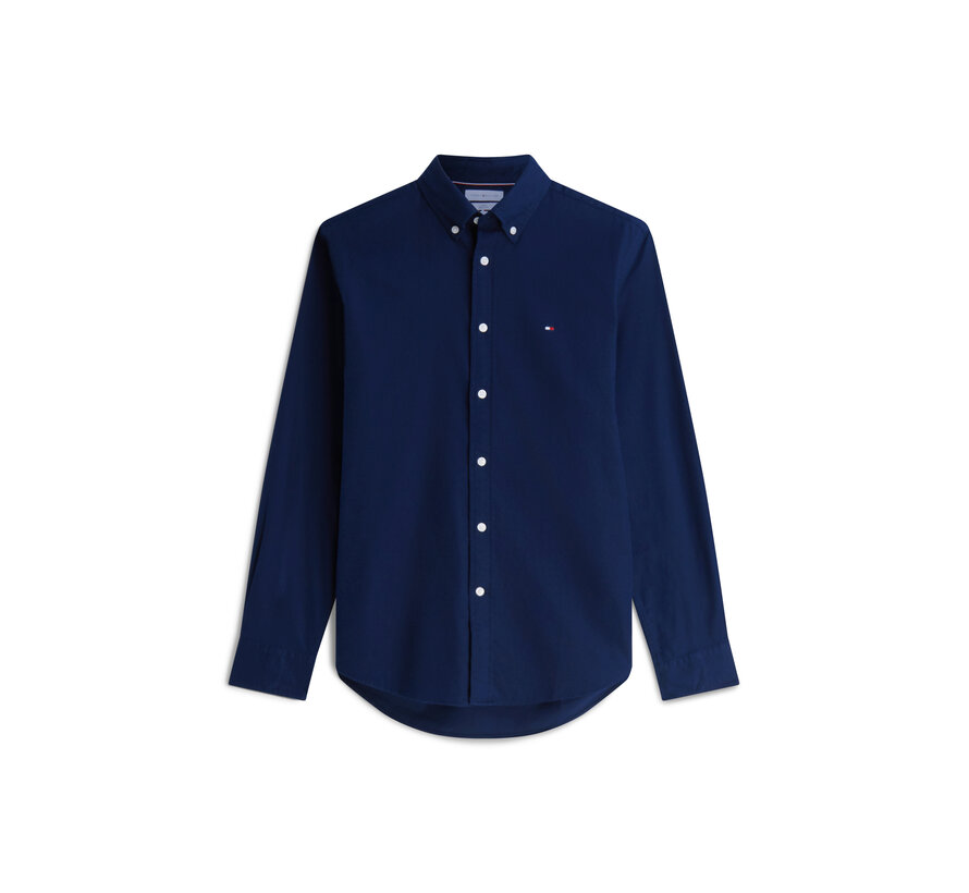 Tommy Hilfiger Overhemd Flex Flannel Solid Navy (MW0MW40469 - DCC)