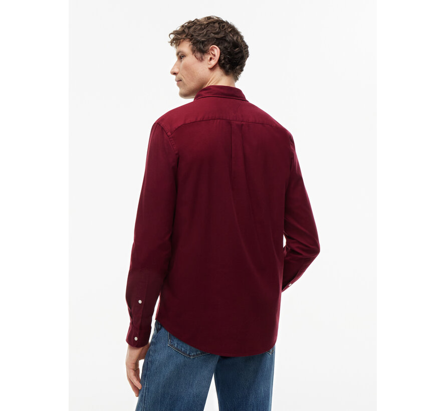 Tommy Hilfiger Overhemd Flex Flannel Solid Burgundy (MW0MW40469 - VLP)