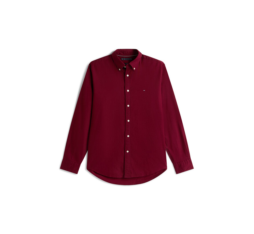 Tommy Hilfiger Overhemd Flex Flannel Solid Burgundy (MW0MW40469 - VLP)