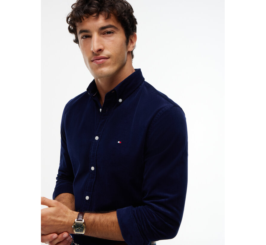 Tommy Hilfiger Overhemd Corfduroy Solid Regular Fit Navy (MW0MW40486 - BCL)