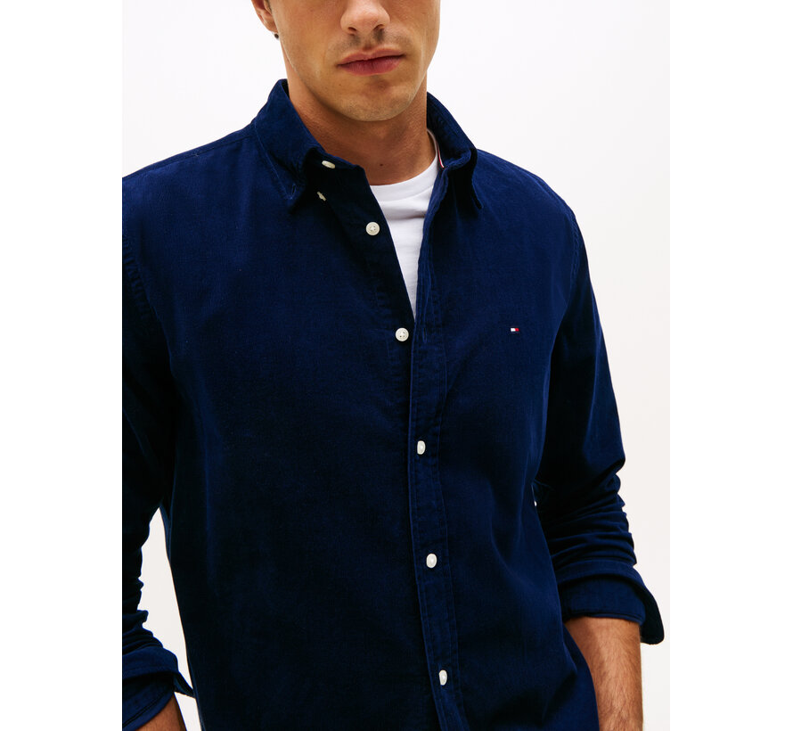 Tommy Hilfiger Overhemd Corfduroy Solid Regular Fit Navy (MW0MW40486 - BCL)