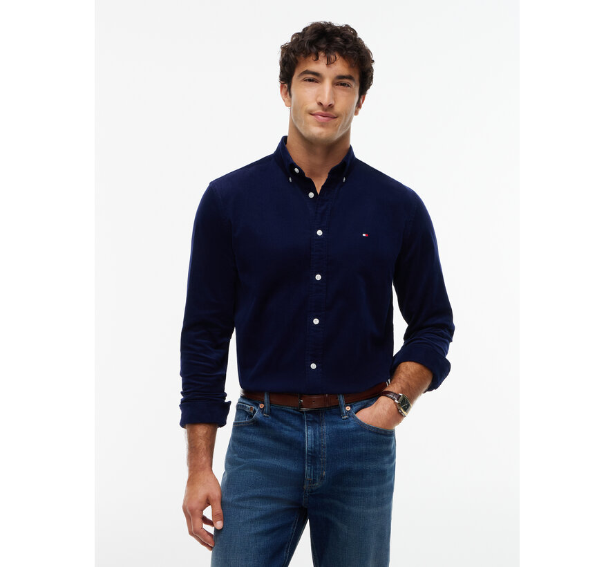 Tommy Hilfiger Overhemd Corfduroy Solid Regular Fit Navy (MW0MW40486 - BCL)