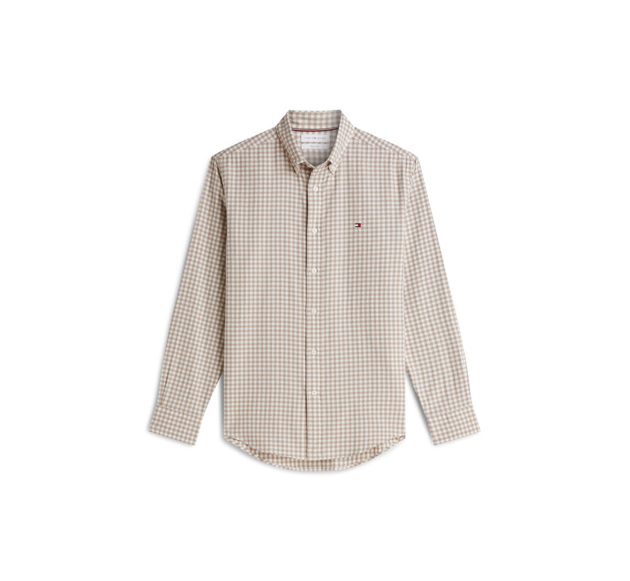 Tommy Hilfiger Overhemd Flannel Gingham Dobby Taupe (MW0MW446040 - 0LY)