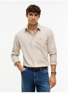 Tommy Hilfiger Tommy Hilfiger Overhemd Flannel Gingham Dobby Taupe (MW0MW446040 - 0LY)