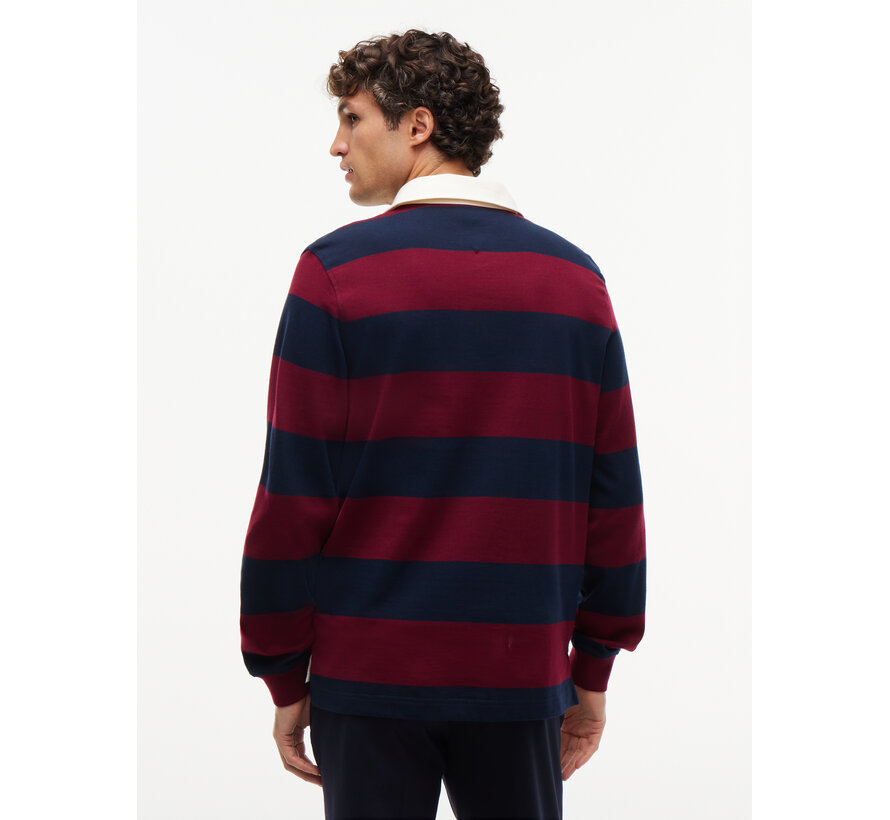 Tommy Hilfiger Sweater Essential Stripe Rugby Burgundy/Navy MW0MW45692 - VLP)