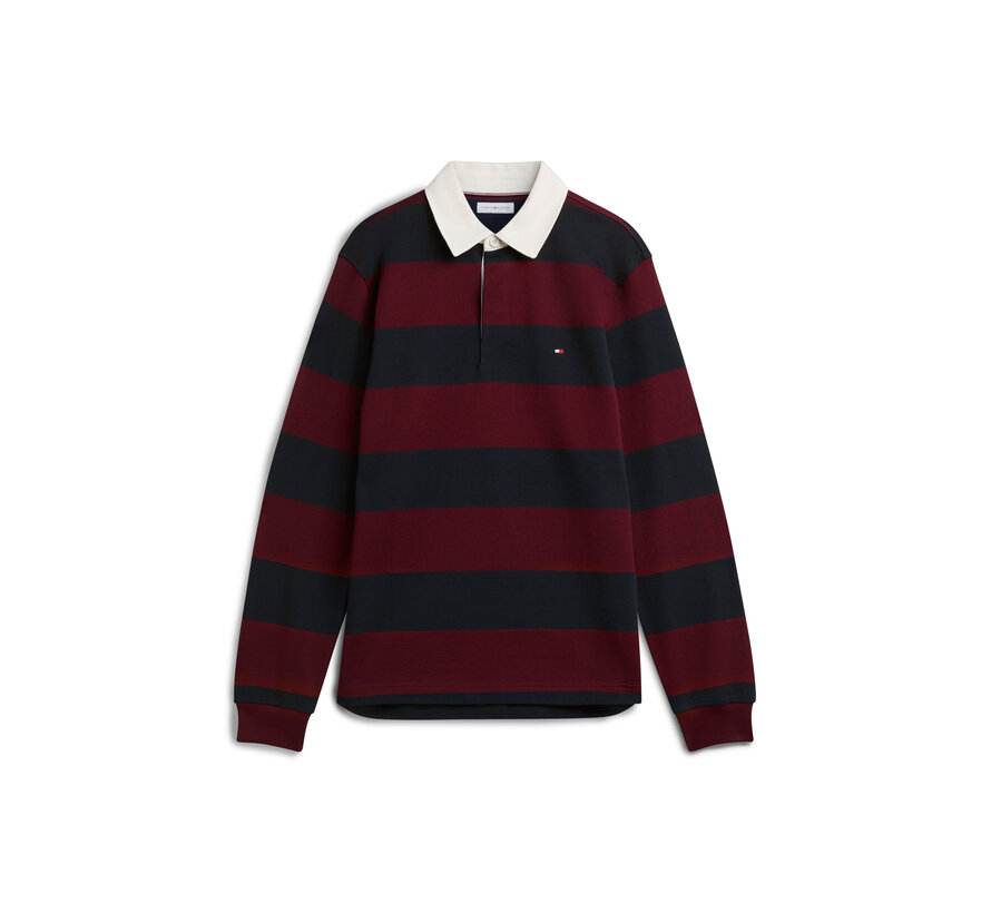 Tommy Hilfiger Sweater Essential Stripe Rugby Burgundy/Navy MW0MW45692 - VLP)