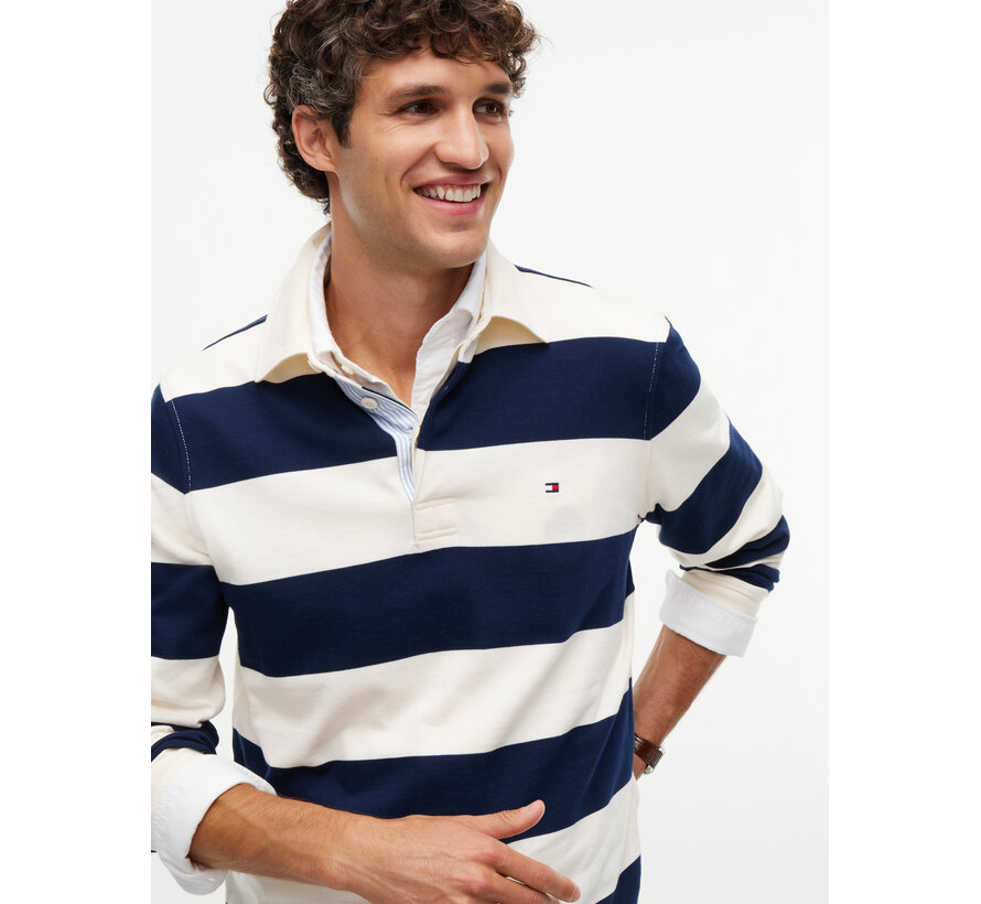 Tommy Hilfiger Sweater Essential Stripe Rugby Ivory/Navy (MW0MW45692 - Z00)